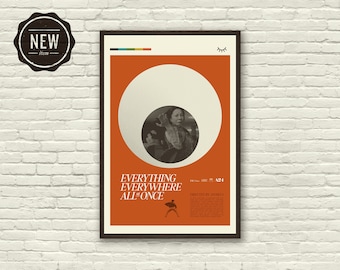 EVERYTHING EVERYWHERE ALL at Once Inspired Poster, Michelle Yeoh, Art Print - Mid-Century Modern, Poster