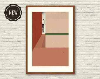 BLUE VELVET - Poster di David Lynch, Dorothy's Space, stampa artistica Giclée 20 x 30, stile moderno di metà secolo, corallo, verde primavera
