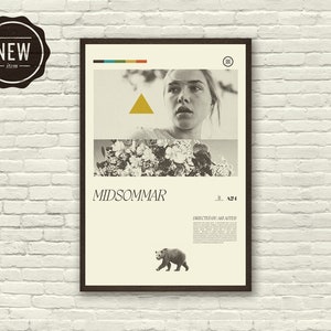 MIDSOMMAR Inspired Poster, Florence Pugh, Sweden, Flowers, Art Print - Mid-Century Modern, Swiss, Poster