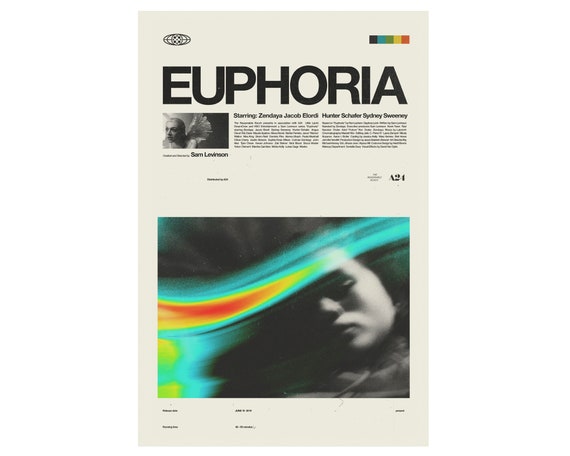 EUPHORIA Inspired Poster, Zendaya, Art Print - Helvetica