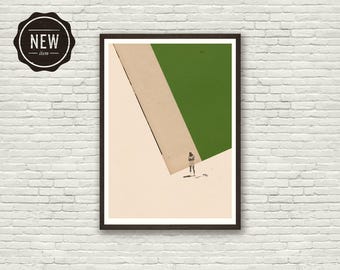 ROYAL TENENBAUMS - Wes Anderson Poster, Richie Tenenbaum, The Baumer, Tennis, 20 x 28 Art Print, Mid-Century Modern, Coral, Vintage