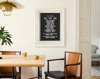 Poster ispirato a SEINFELD, stampa artistica - 18 x 24 Seinfeld, nazista della zuppa, moderno di metà secolo, bacheca, cucina, New York, poster