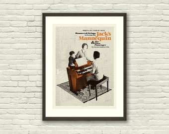 MID CENTURY MODERNE Sing-a-long, Piano, Familie, Jack's Mannequin 18 x 24 Art Print Concert Poster, Lithografie, Hipster, Vintage Stijl