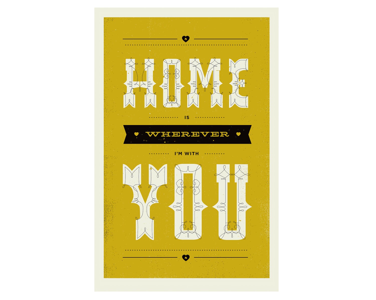 View of HOME is wherever I'm with YOU Lyric Poster 11 x17 | Etsy
