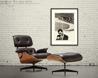 TWILIGHT ZONE poster, Rod Serling, 20 x 28 lithografie Art Print, zwart-wit, midden van de eeuw modern, collage, natuur, hipster