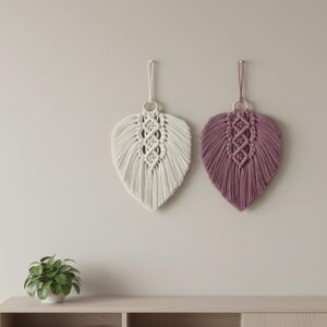 Makraméfjädermönster PDF – DIY-väggbonadshandledning – Boho Home Decor Digital produkt bild 12