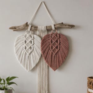 Makraméfjädermönster PDF – DIY-väggbonadshandledning – Boho Home Decor Digital produkt bild 3