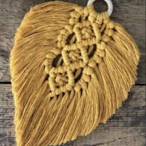 Makraméfjädermönster PDF – DIY-väggbonadshandledning – Boho Home Decor Digital produkt bild 8