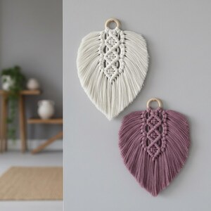 Makraméfjädermönster PDF – DIY-väggbonadshandledning – Boho Home Decor Digital produkt bild 6