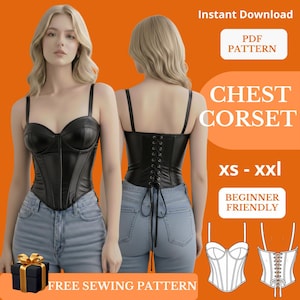 Schnittmuster für ein Korsett-Top | Struktur Bustier | Top für Frauen