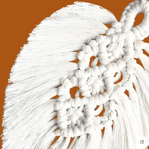 Makraméfjädermönster PDF – DIY-väggbonadshandledning – Boho Home Decor Digital produkt bild 14