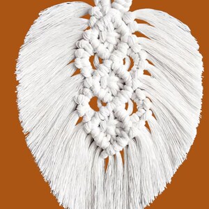 Makraméfjädermönster PDF – DIY-väggbonadshandledning – Boho Home Decor Digital produkt bild 13