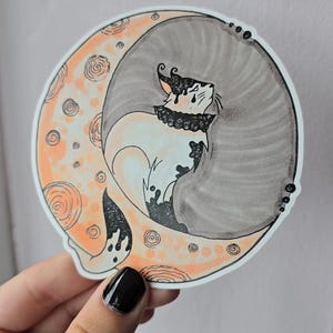 Pegatina de gato payaso