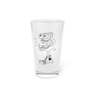 Frog Pint Glass, Unique Drinkware for Halloween, Party Glass, Gift for Beer Lovers, Frog Design Barware, Celebratory Drink Glass