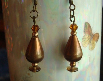 Aged Brass Earrings SALE