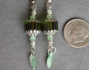 Gorgeous Olivine Dangle Earrings