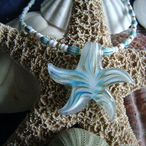 Summer Collection Starfish II Lampwork Necklace.