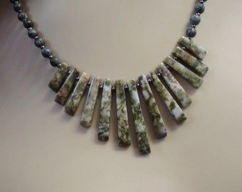 Stunning Epidote And Russian Serpentine Necklace