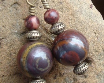 Zebra Tiger Eye Earrings