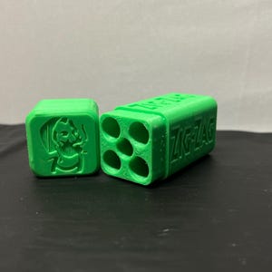 Zig-Zag 3D Printed Tube Holder | Smell-Proof Storage Case | Accessory with Lid | Green ZigZag Tube | C-Cell 510 Case