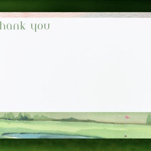 Juego de 10 tarjetas de agradecimiento de golf para hombres / Notas personalizadas con temática de golf / Para niños o varones / Papelería de torneo / Juego de agradecimiento de golf