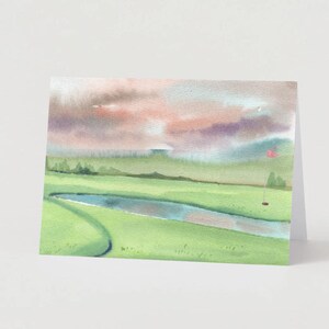 Bedankkaarten golf aquarel | Briefpapier met golfthema | Bedankbriefje voor golffeest | Gepersonaliseerde golfbedankjes | Golfbruiloft, bedankt