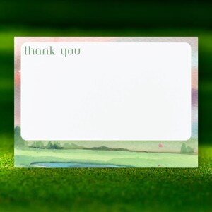 Bedankkaarten golf heren | Gepersonaliseerde bedrukte notities met golfthema | Voor kinderen of jongens | Toernooibriefpapier | Golfgeschenkbedankset