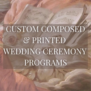 Custom Wedding Ceremony Programs | Personalized Wedding Program Design and Print | Unique Wedding Keepsake