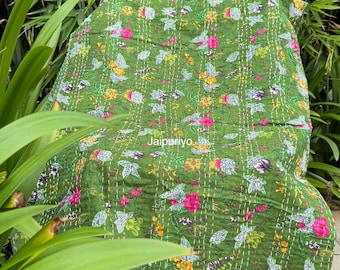 Couvre-lit bohème couette bohème housse de lit couette kantha couette en coton faite main couette décoration canapé jeté couverture kantha