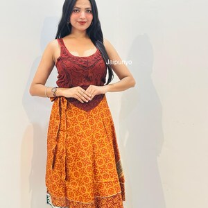 Wholesale Lot of Kantha  Vintage Indian Art Silk Wrap Skirts Summer Skirts Double Layer silk Long skirts