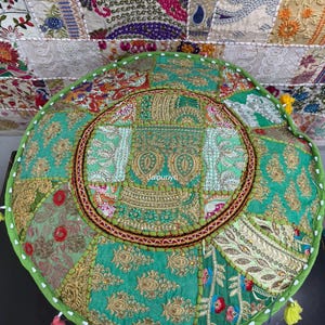 Round floor pillow, Indian style floor seating, Meditation cushion, Cover only- Bohemian Floor cushion, Hippie home decor,