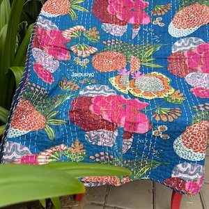 Indian kantha Quilt Handmade Kantha Throw, Indian Quilts, Cotton Kantha, bohemian quilt, Indian Kantha, Boho Quilt, kantha