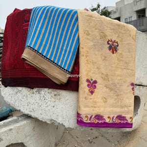Vintage  Silk Saree | Antique Indian Sari for Textile Art & Upcycling | Collectible Fabric