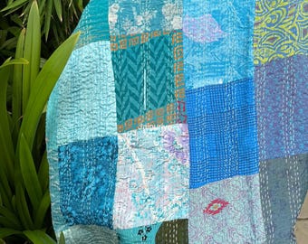 Bohemian Patchwork Quilt Kantha Quilt Handmade Vintage Quilts King Size Bedding Throw Blanket Bedspread Quilting Hippie Quilt