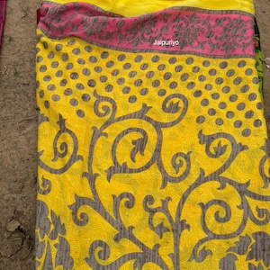 Lot of Vintage Art Silk Sarees – Assorted Indian Sari Bundle for Sewing, Upcycling, Crafting, Boho Decor – Mixed Colors & Prints
