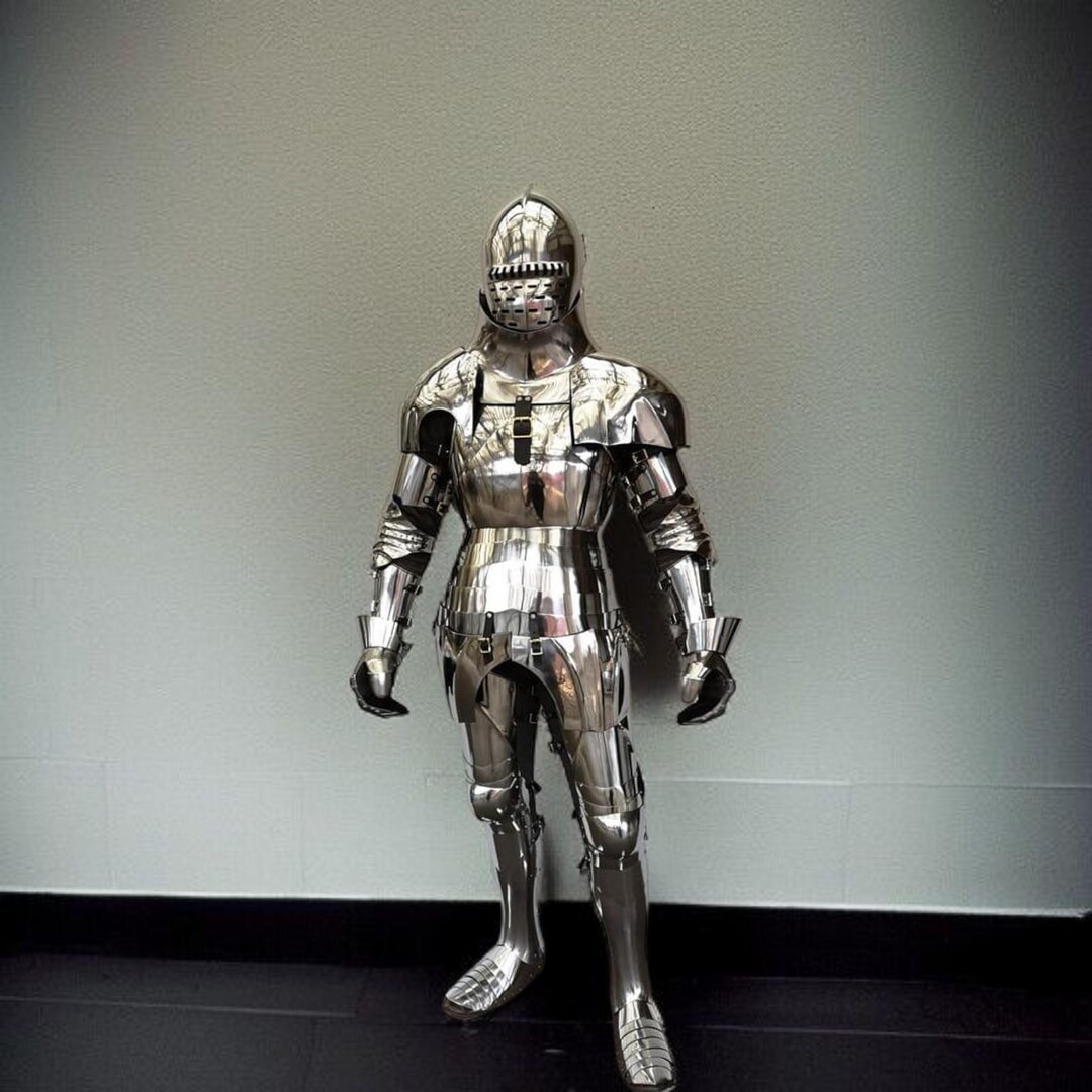 Full Body Medieval Knight Armor Suit | Polished Steel Gothic Plate ...