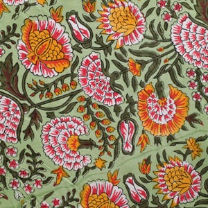 Hand Block Printed Round Tablecloth: Indian Floral Cotton Tablecloth Thanksgiving Gift handmade tablecloth, floral table cloth, housewarming gift, farmhouse tablecloth, Round Tablecloth, 72 Inch Round, Table Cover, Dining Table Cover, Home Decor, Table Cloth, tablecloth, Tablecloth Rectangle