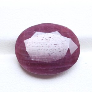 Naturlig Rubin Smaragdslipad Fasetterad Cabochon 11.50 Ct 16.5x13.5 mm Lös Röd Ädelsten Juli Födelsesten Smyckestillverkningssten Gåva, Lös Rubin Cabochon