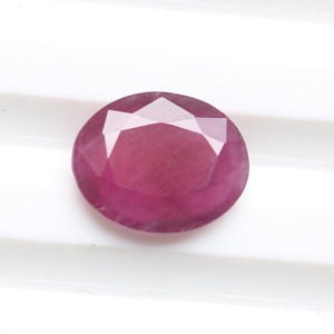 10X8MM, Natural Ruby Gemstone ,AAA+ Red Ruby Oval Emerald Cut Faceted Cabochon , Ruby Faceted Cabs , Ruby Cut Jewellery Supply CT.2.10