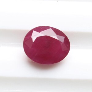 8X6.5MM, Natural Ruby Gemstone ,AAA+ Red Ruby Oval Emerald Cut Faceted Cabochon , Ruby Faceted Cabs , Ruby Cut Jewellery Supply CT.2.10