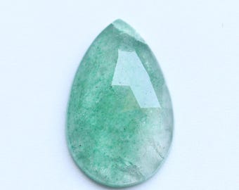 Pierres précieuses de quartz naturel, AAA+++ quartz aventurine, cabochon à facettes taillé en rose, cabochon en vrac, aventurine, 20 x 13 mm