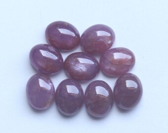 Ruby Cabochon Gemstone, Natural AAA+++ Ruby Smooth Polished Oval Cabochon Lot Loose Gemstone ,Ruby Oval Cabs Set Lot Jewellery Supply 10X8MM