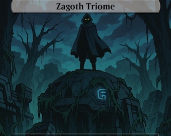 Paquete de tierras proxy inspiradas en el anime de los 90 de Sultai: set personalizado de Magic: The Gathering