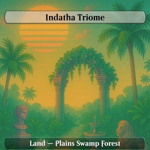 Abzan Vaporwave Proxy Land Bundle – Magic the Gathering Custom Set