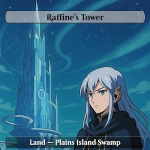 Esper 1990s Anime Inspired Proxy Land Bundle – Magic the Gathering Custom Set
