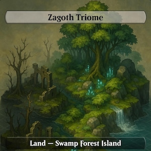 Sultai Isometric Fantasy Terrain Proxy Land Bundle – Magic the Gathering Custom Set