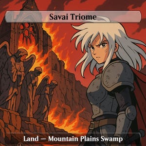 Mardu 1990s Anime Inspired Proxy Land Bundle – Magic the Gathering Custom Set