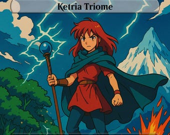 Pacote Proxy Land inspirado em anime dos anos 90 da Temur – Conjunto personalizado de Magic the Gathering