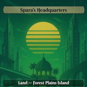 Bant Synthwave Proxy Land Bundle – Magic the Gathering Custom Set
