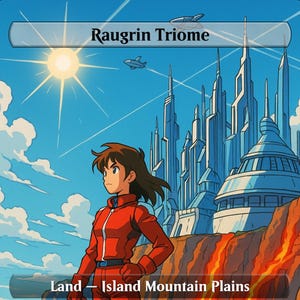 Jeskai 1990s Anime Inspired Proxy Land Bundle – Magic the Gathering Custom Set
